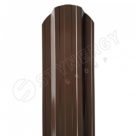 Штакетник П-образный фигурный Stynergy (ПЭ-01-8017 Шоколад.-коричневый-0,45)
